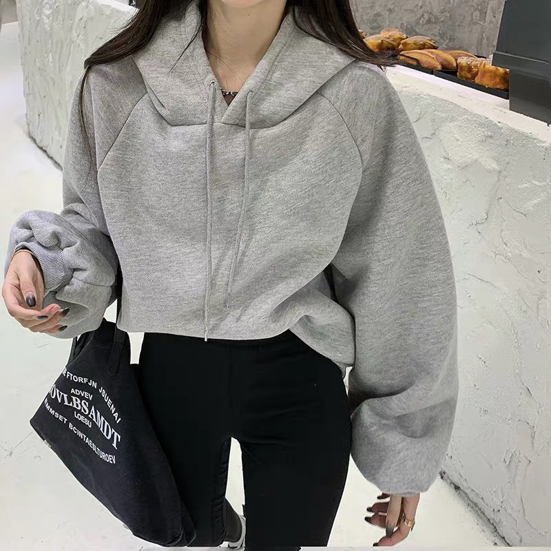 Áo khoác nỉ nam nữ tay lỡ, Áo sweater hoodie nam nữ from rộng unisex HD1 | BigBuy360 - bigbuy360.vn