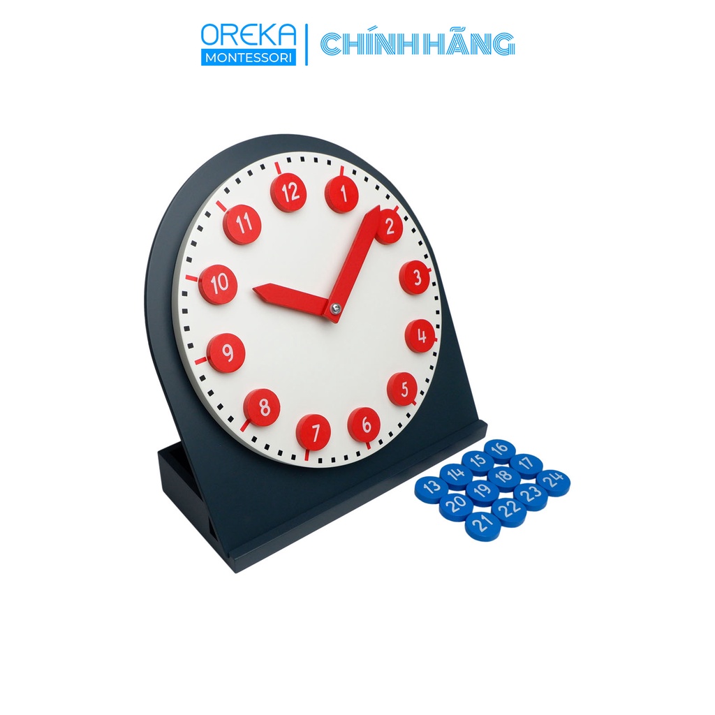Đồ chơi trẻ em Oreka Montessori Đồng hồ có Kim quay - 0910301