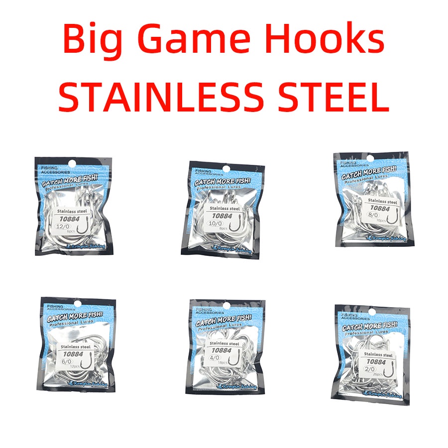 Bộ lưỡi câu cá bằng thép không gỉ 10884 kích thước 2/0-12/0