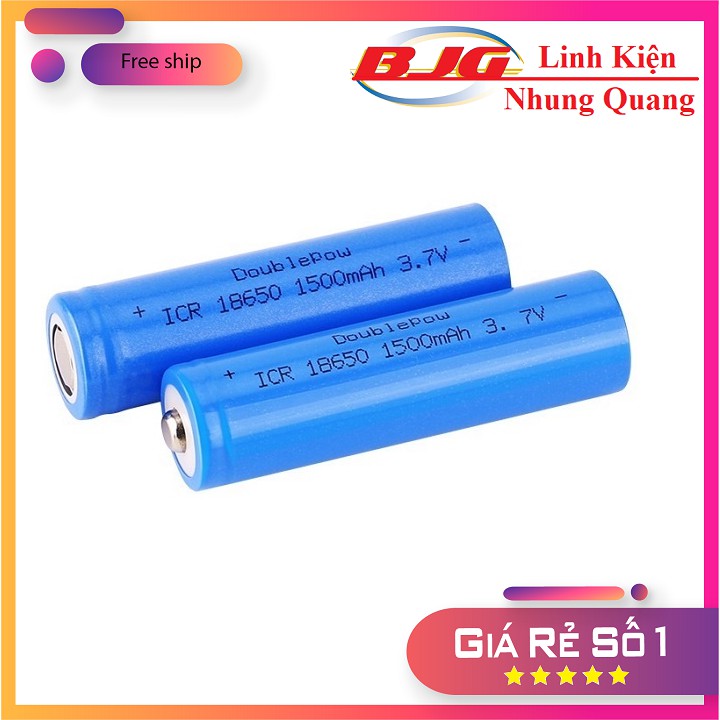 Pin Li-on 18650 dung lương 1500mAh dòng xả 10C(loại tốt)