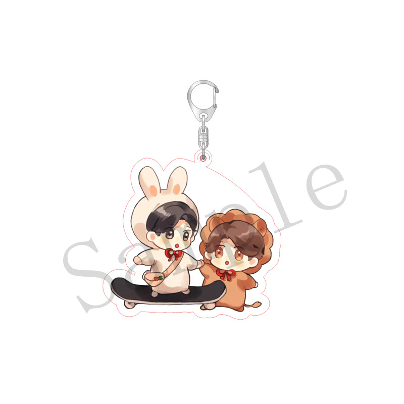 Wang Yibo Xiao Zhan BJYX against acrylic pendant double sided keychain