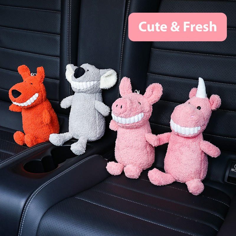 Thú nhồi bông trang trí xe ô tô kèm than tre hoạt tính hút mùi