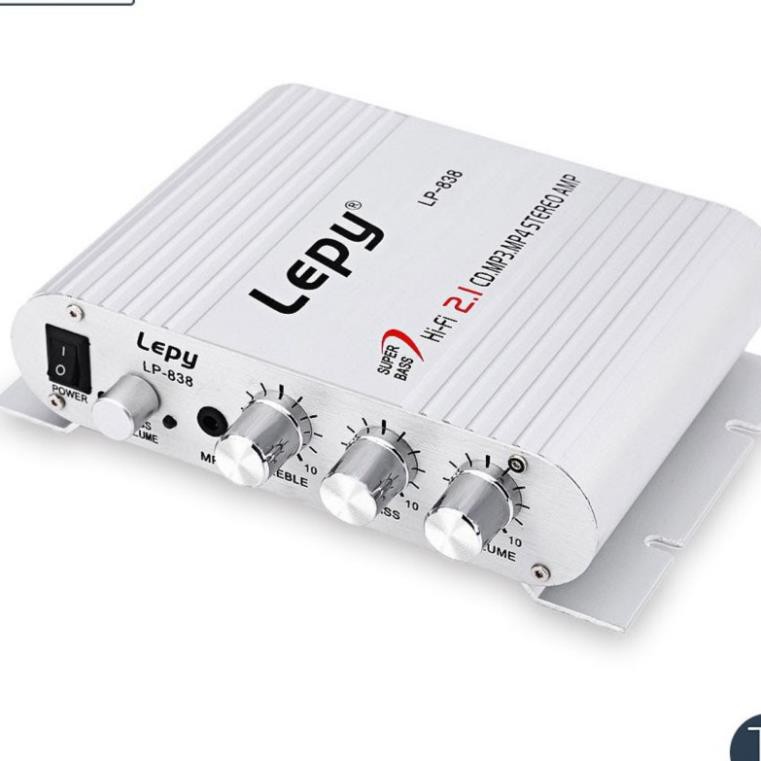 Freeship 50k Ampli mini công suất Lepy LP-838 /ST-838 12V Hi-Fi 2.1