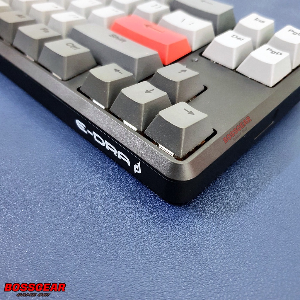 Bàn phím cơ EDRA EK368W V2 3 Mode kết nối LED RGB Red / Brown Edra custom switch keycap PBT Cherry profile