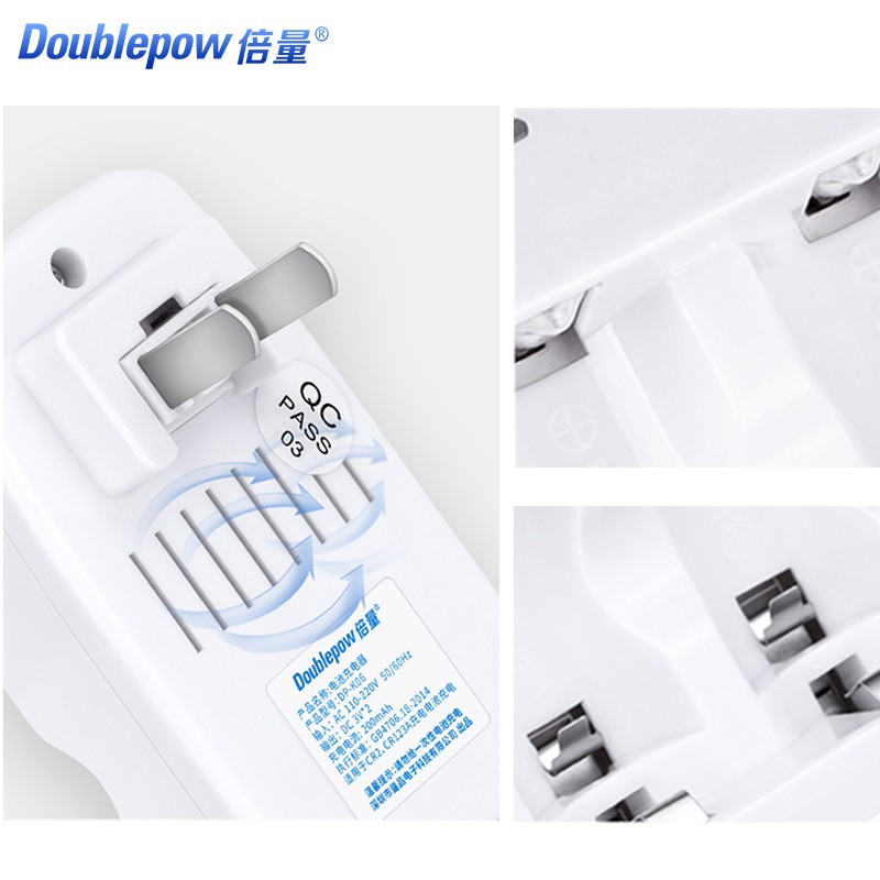 Bộ Sạc Pin Doublepow DP-K06 Kèm 02 Pin CR2 200mAh Cao Cấp