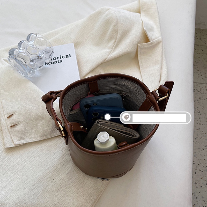 Túi Đeo Chéo Bằng Da PU Màu Đen Thời Trang Dành Cho Nữ