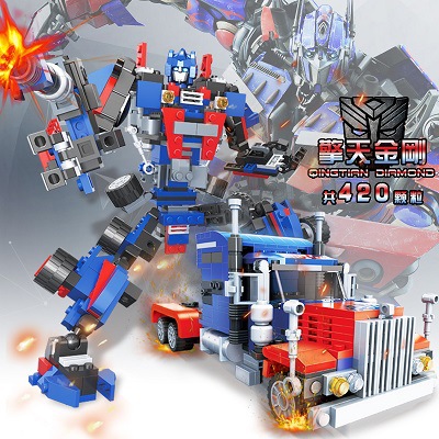 Người máy The hornets Optimus prime Khối xây dựng LEGO biến dạng dành cho trẻ em Bộ lắp ráp đồ chơi King Kong