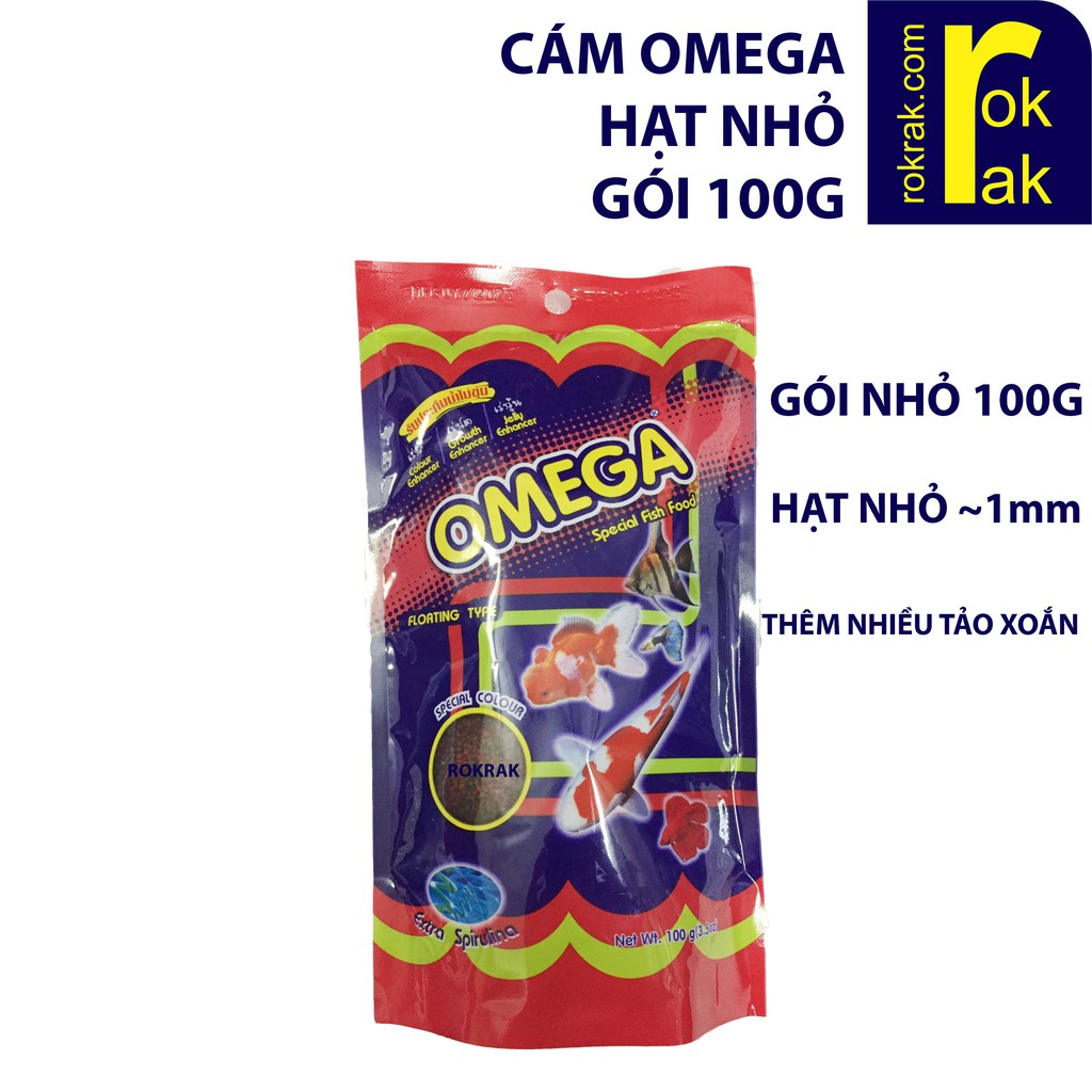 Cám Omega hạt nhỏ gói 100g Thức ăn cho cá cao cấp