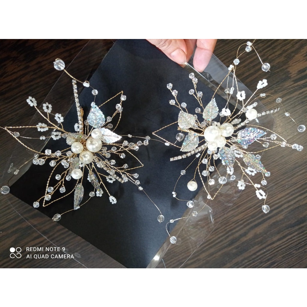 Bộ 2 cài tóc cô dâu xinh hết nấc, lẻ 1c 70k