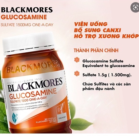 [Hàng Chuẩn ÚC] Blackmores Glucosamine 1500mg Viên uống hỗ trợ xương khớp 60v/180v
