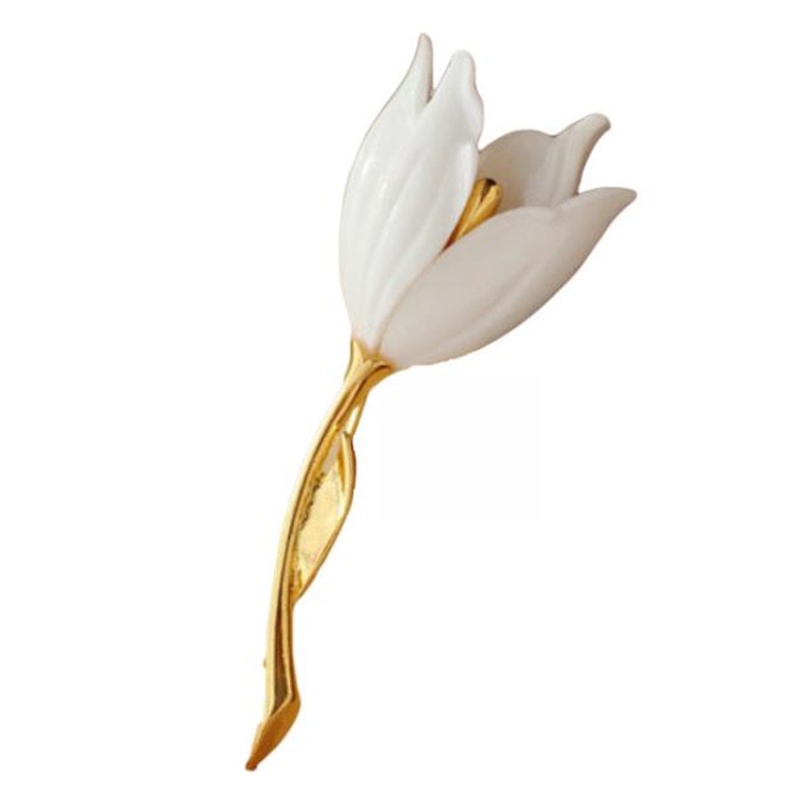 Ghim Cài Áo Hình Lá Đính Đá Và Ngọc Trai Nhân Tạo Thời Trang