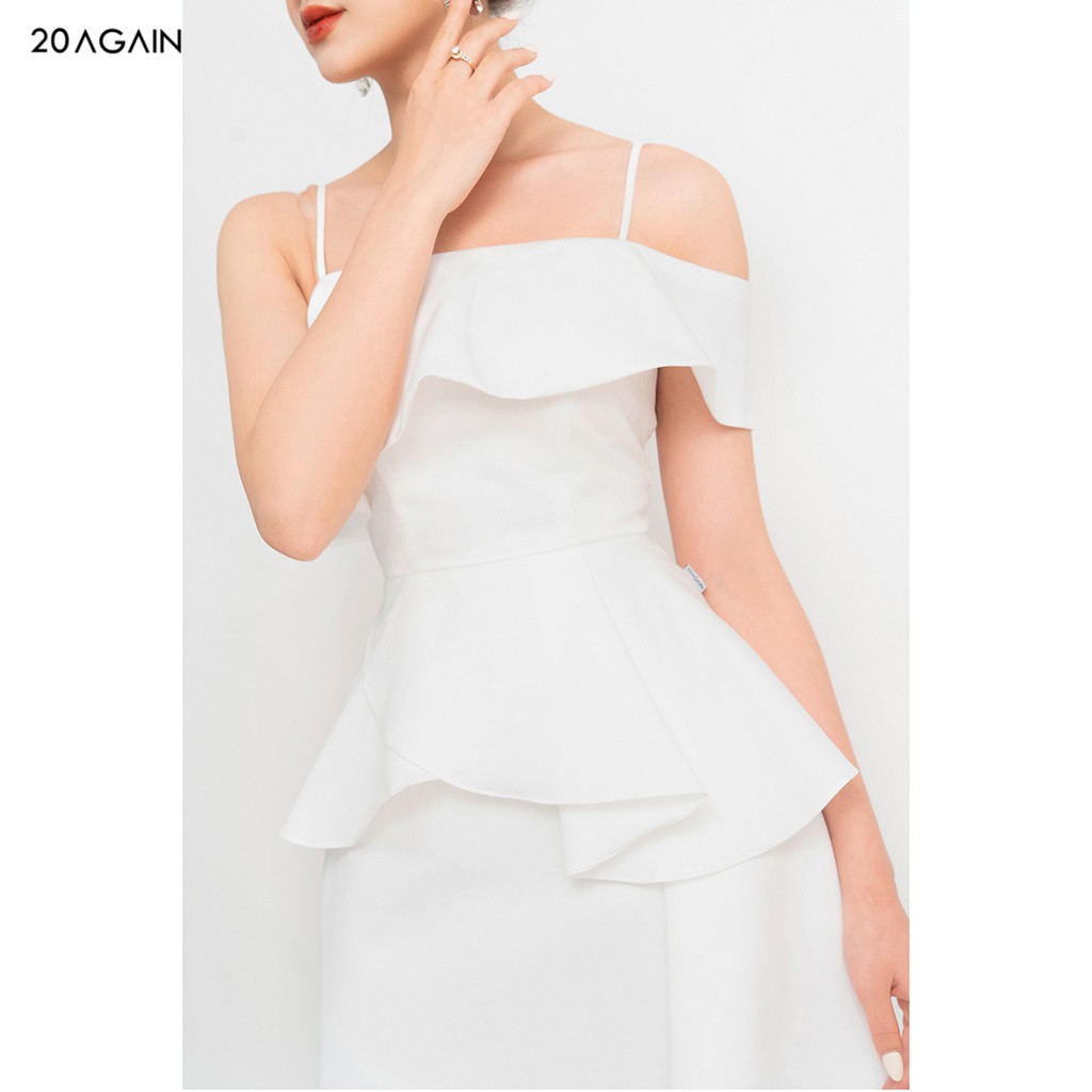 Đầm váy nữ dự tiệc 92WEAR 3 MÀU, đủ size, dáng xòe 2 dây bèo ngực DEA1158