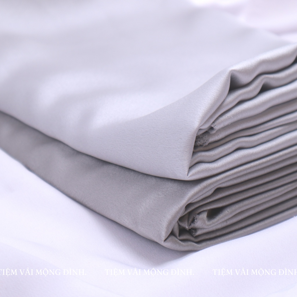 Vải Satin Tone Xám Mềm Mịn Cao Cấp