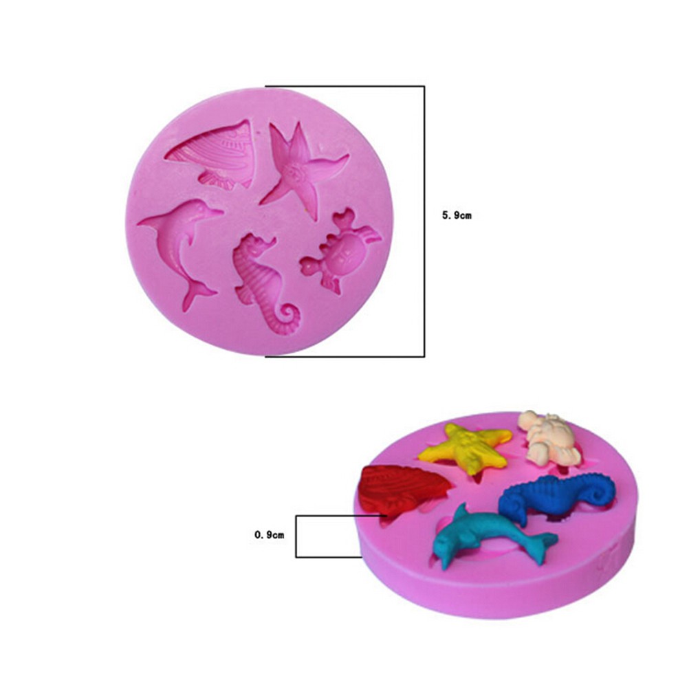 [springeven] Khuôn Silicone Làm Bánh / Xà Phòng / Sô Cô La Hình Bãi Biển Mới