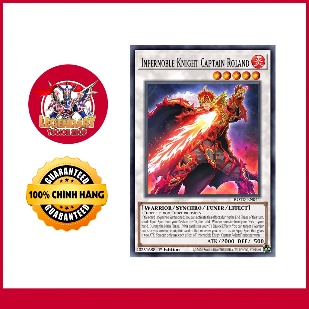 [Thẻ Bài Yugioh Chính Hãng] Infernoble Knight Captain Roland