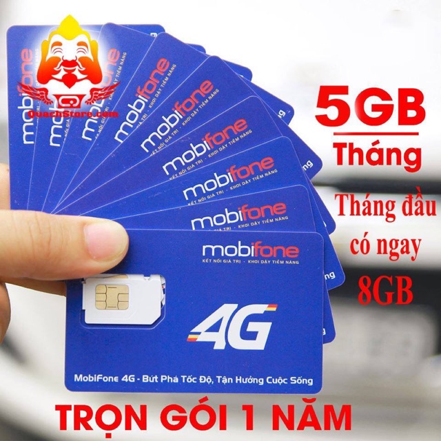 Sim 4G mobi 5gb/tháng trọn gói 1 năm