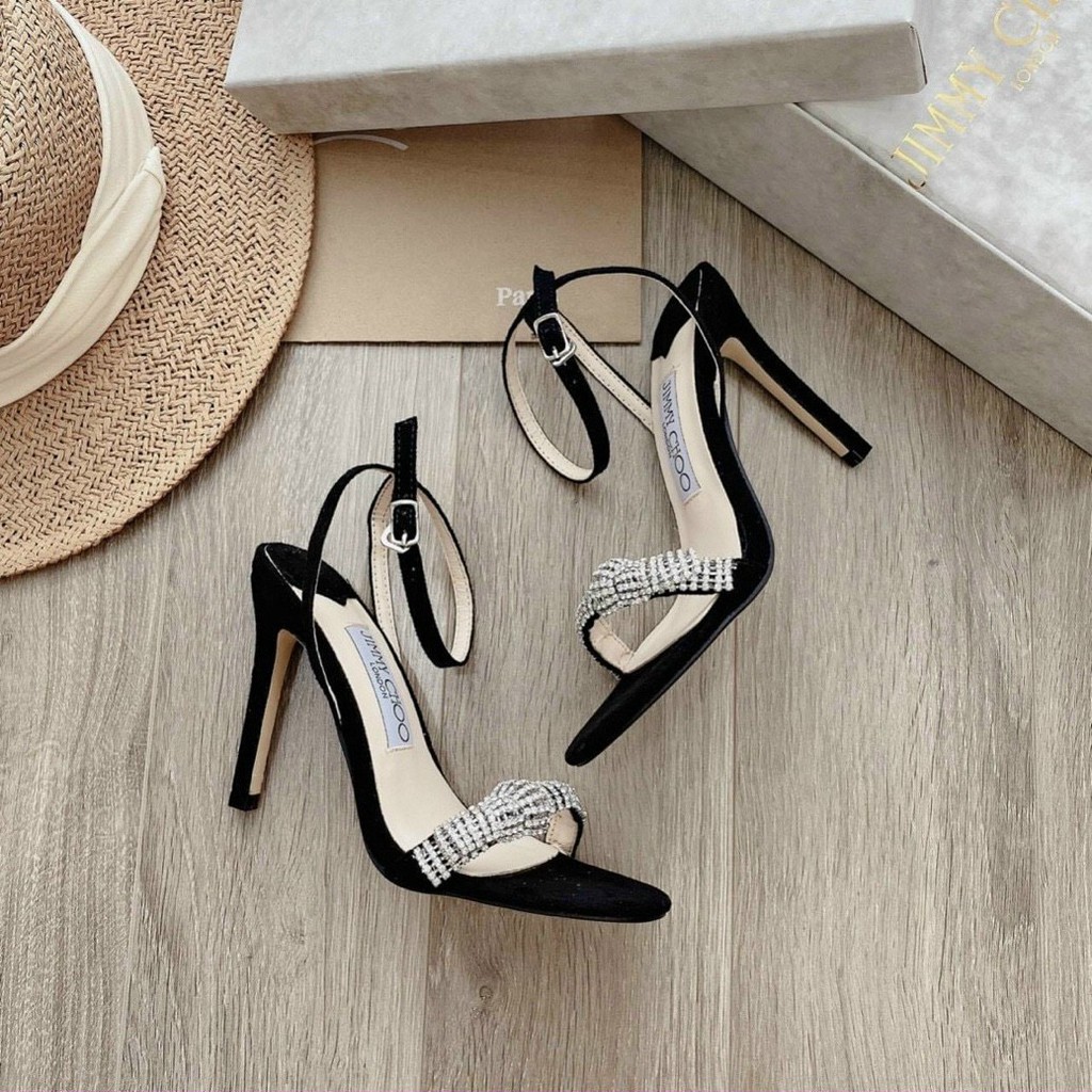guốc nữ,guốc quai cài họa tiết nơ đính đá,đế 9p cực hot hiện nay