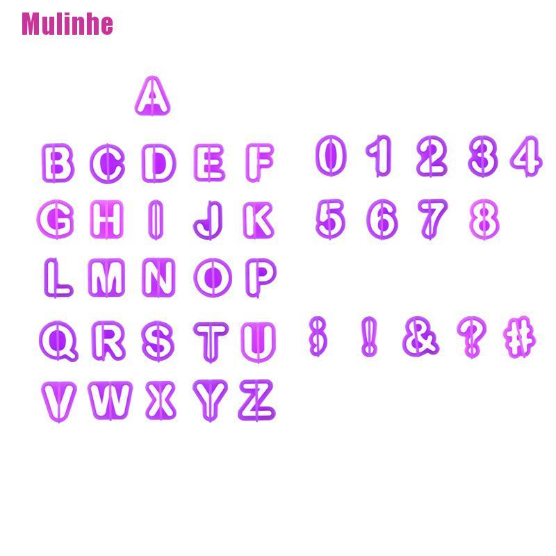 Set 40 Khuôn Nhựa Làm Bánh Hình Chữ Cái Alphabet