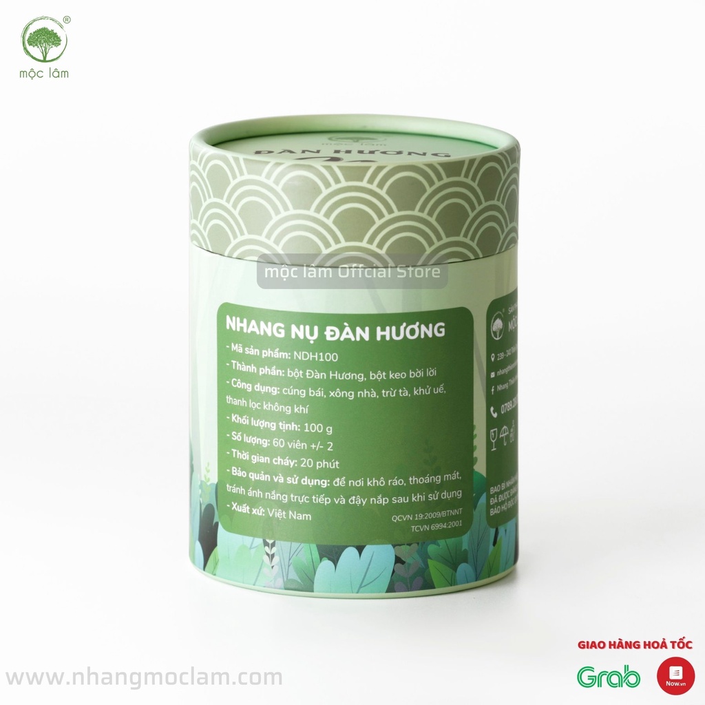 [100g] Nhang Nụ Đàn Hương MỘC LÂM, 60 Viên, Nụ Khói Ngược Dùng Được Cho Thác Khói Trầm Hương