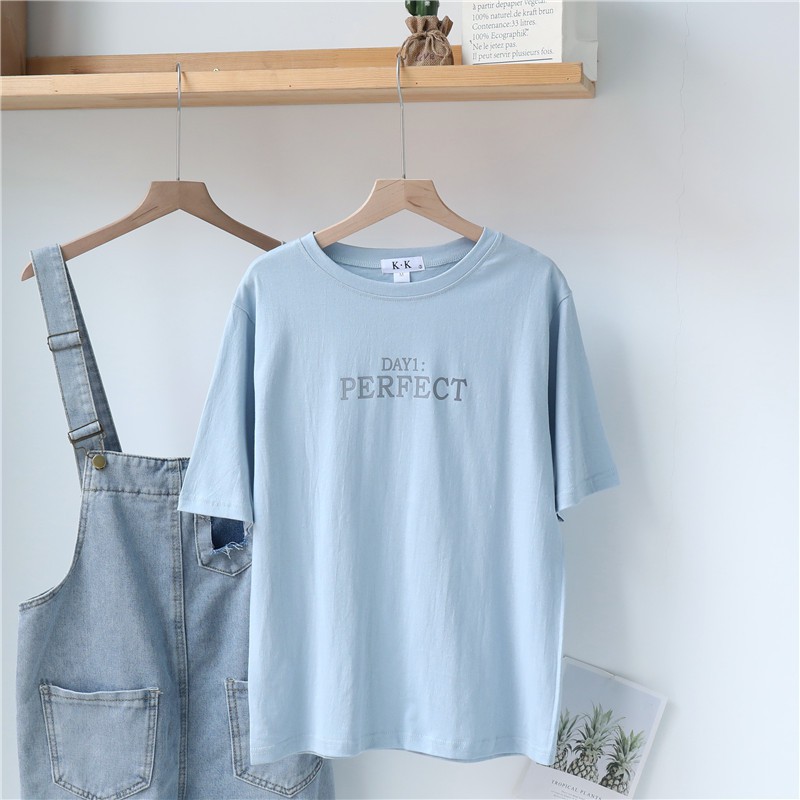 Set Trang Phục Phong Cách Hàn Quốc Áo Phông + Yếm Bò Rách Cá Tính | BigBuy360 - bigbuy360.vn