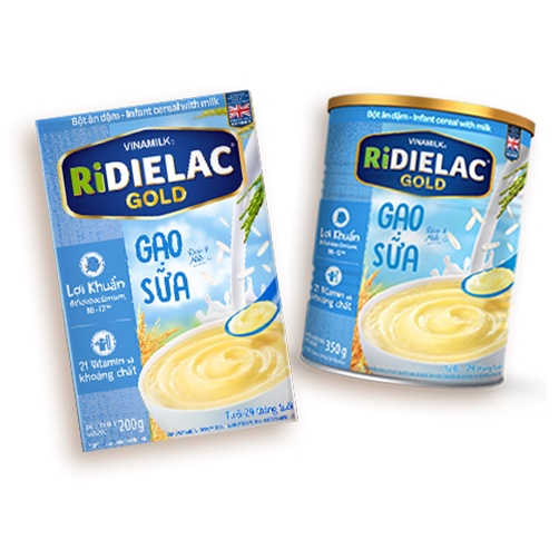 Bột Ăn Dặm Ridielac Gold Vinamilk Đủ Vị Lon 350g