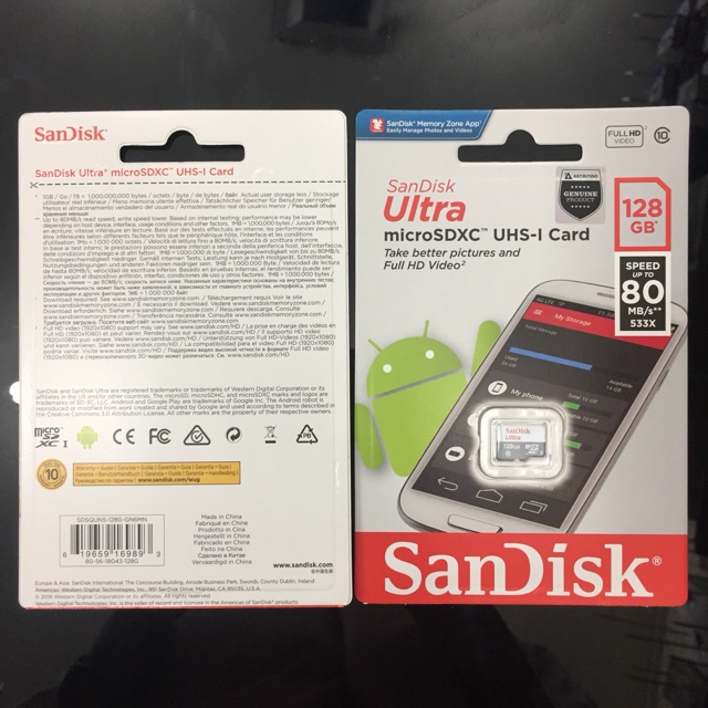 Thẻ Nhớ Sandisk 128gb Ultra Class10 Micro Sdhc Class 10 128gb | BigBuy360 - bigbuy360.vn