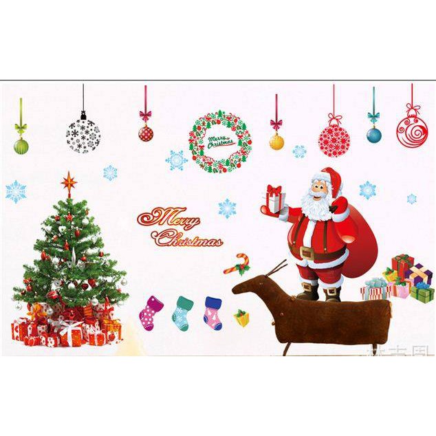 Decal dán tường Giáng sinh - Noel - Merry Christmas