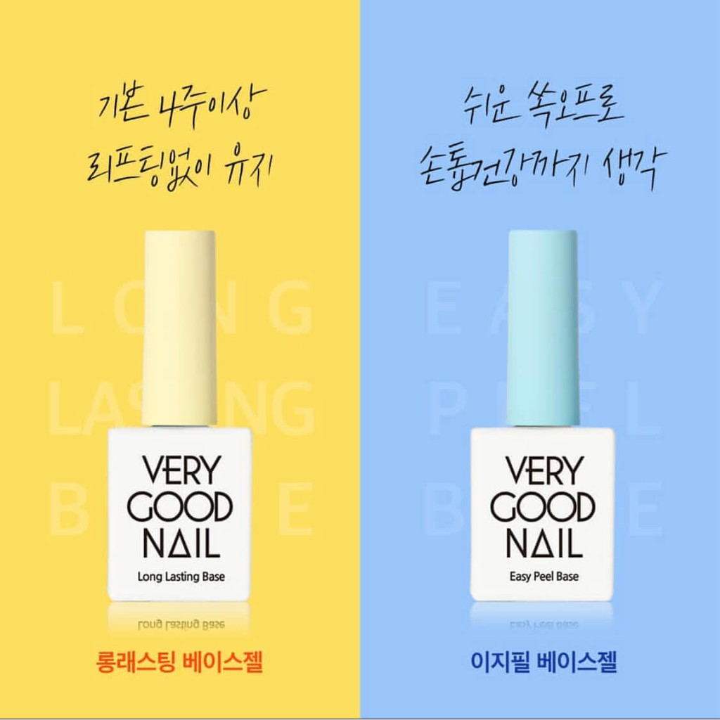 Very good Nail Base Gel Hàn quốc 10ml, Liên kết Cực bền, Chai nắp Vàng Long lasting Base