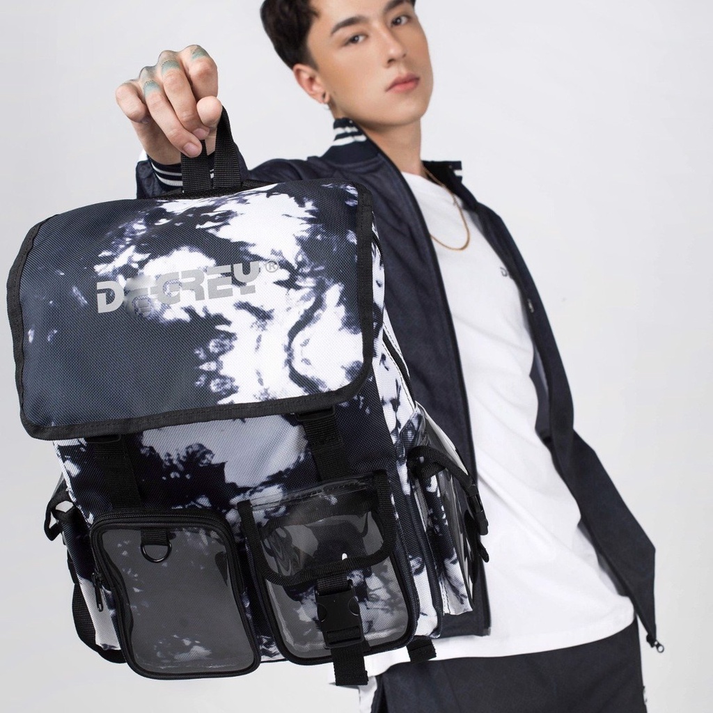 Balo De.grey Backpack Loang Đen - Balo Đi Học Nam Nữ Thời Trang Nhiều Ngăn Tiện Dụng Chống Thấm Nước Cao Cấp - Gin Store