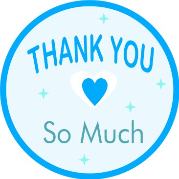 100 Nhãn Dán Thank You - Sticker Thank You