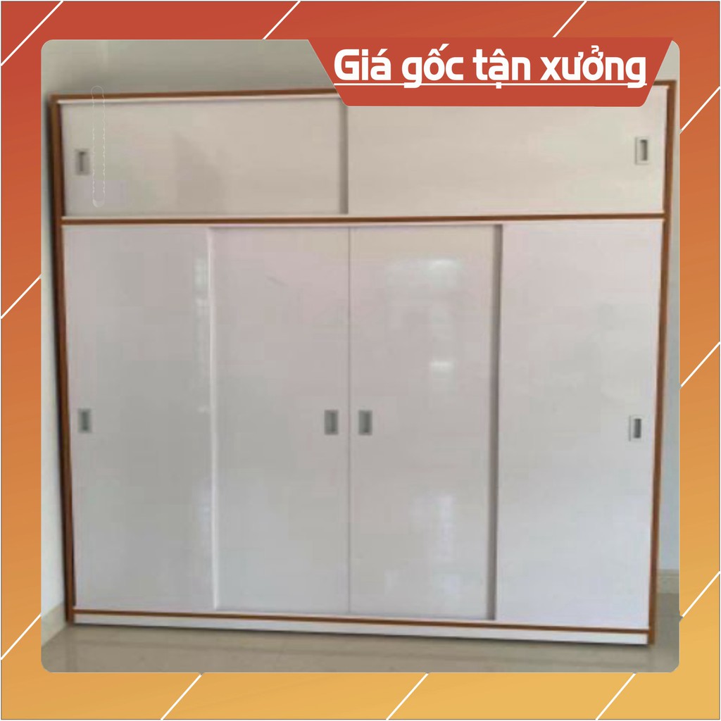 [Chỉ ship HN] Tủ quần áo 4 cánh lùa nhựa Đài Loan cao cấp cao 240*165*51cm