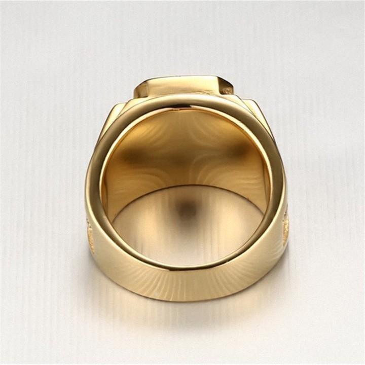 [Siêu Hot] Nhẫn Mạ Vàng Khảm Rồng Phong Thủy Xanh Lá Cây Đẹp