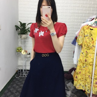 Sơ mi công sở thêu hoa ( ẢNH THẬT 100% do shop tự mặc và chụp)