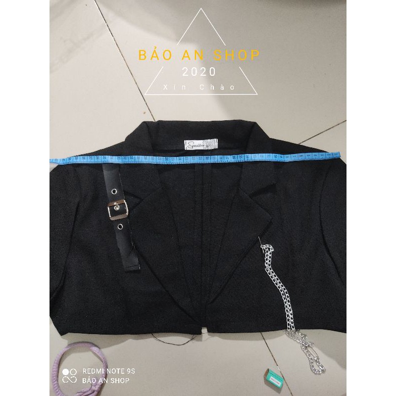 Áo khoác vest nữ phối xích croptop chất vải Tuyết Mưa FreeSize dưới 52kg | BigBuy360 - bigbuy360.vn