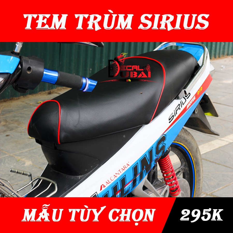 Tem Trùm Xe Sirius Xanh Ohlins