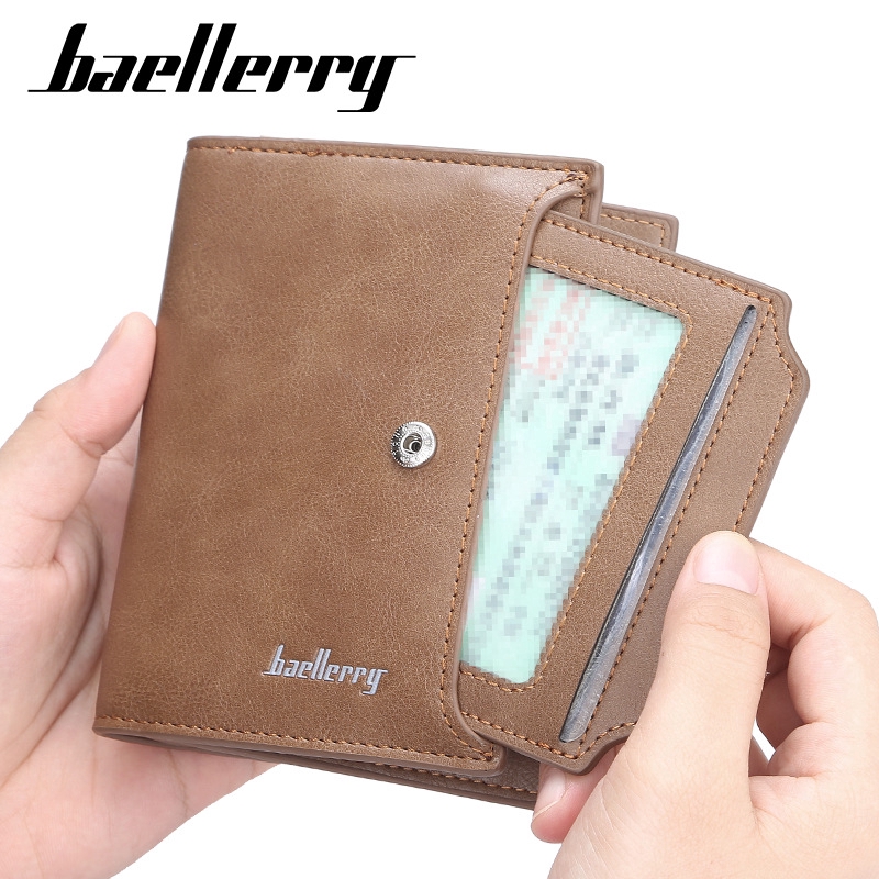 Ví Ngắn Baellerry Nhiều Ngăn Đựng Thẻ Chất Lượng Cao Cho Nam