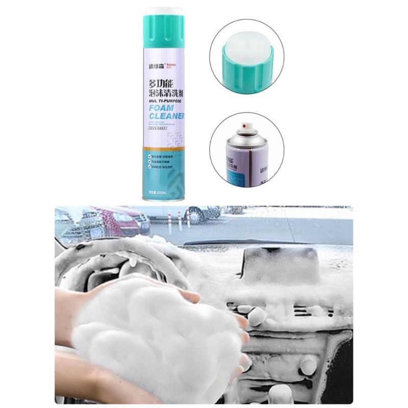 Chai xịt tạo bọt làm sạch Nội thất ô tô đa chức năng
