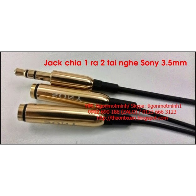 Jack #sony chia 1 ra 2 ngõ audio 25cm