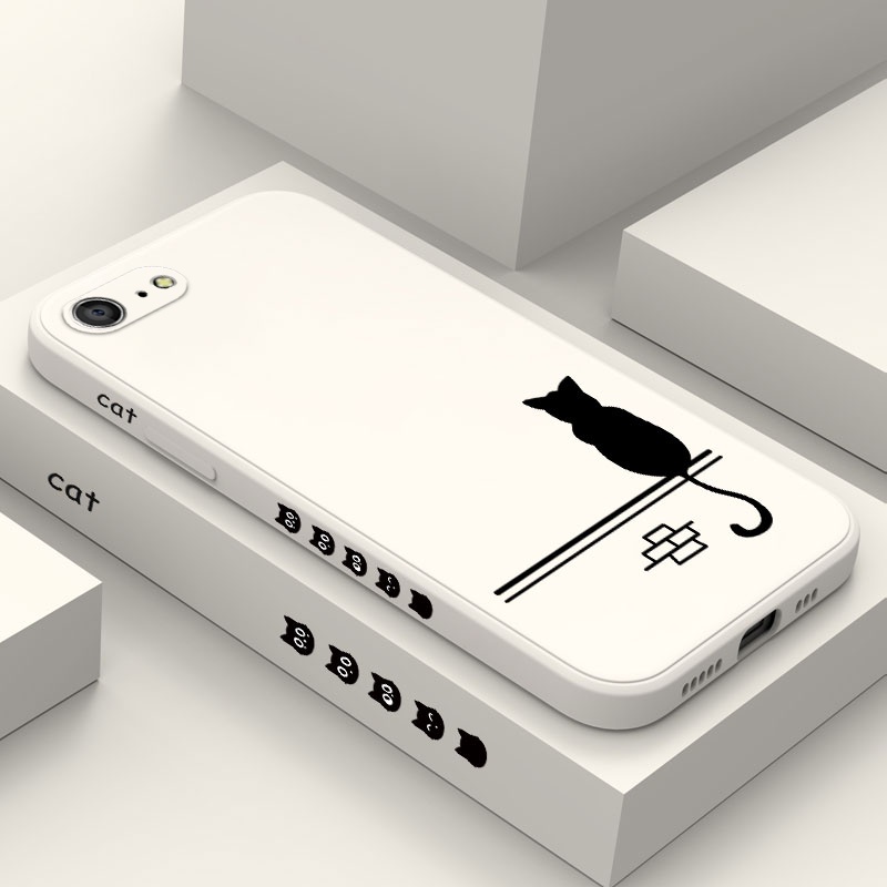 Ốp Điện Thoại Silicone Dẻo In Hình Mèo Năm Mới Cho IPhone 8 7 6 6S Plus SE 2020