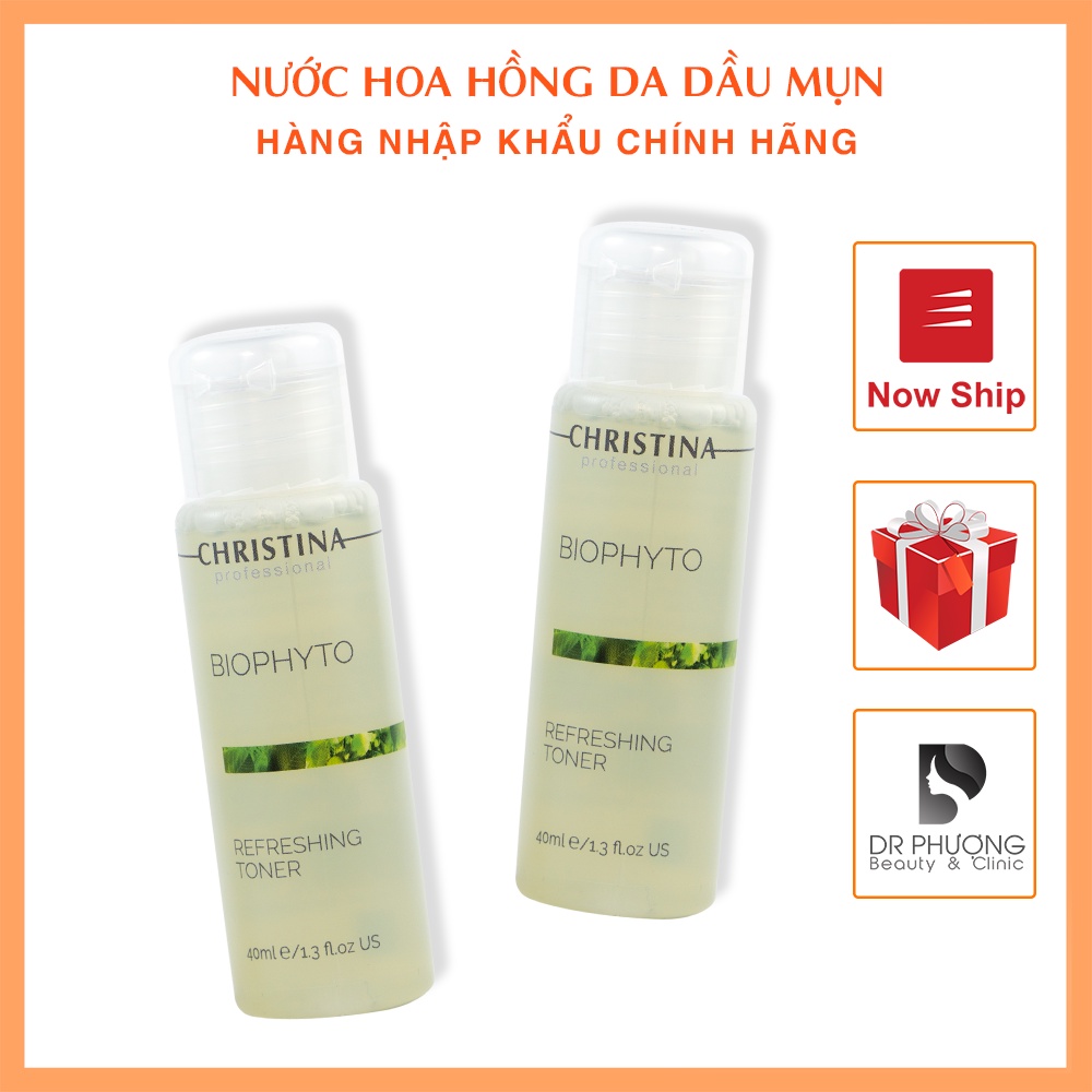 [CHÍNH HÃNG] Nước Hoa Hồng Cho Da Dầu Mụn Toner CHRISTINA BIOPHYTO nước cân bằng da 40ML