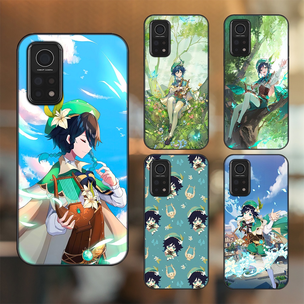 Ốp lưng Xiaomi Mi 10T Pro 5G viền đen in hình Venti Genshin Impact