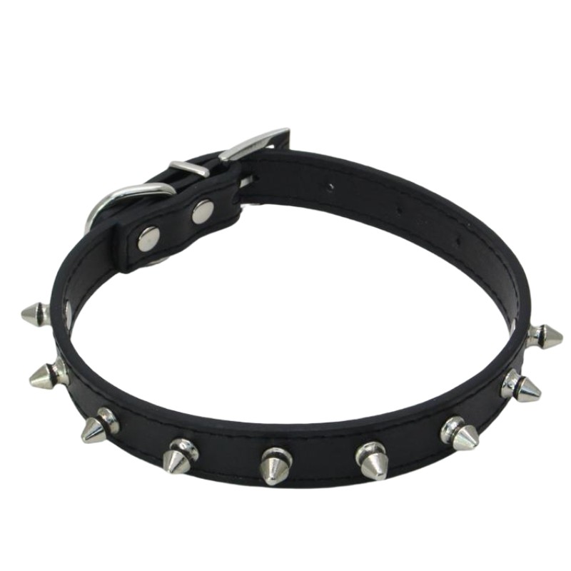 Vòng cổ giả da đính đinh tán dành cho thú cưng