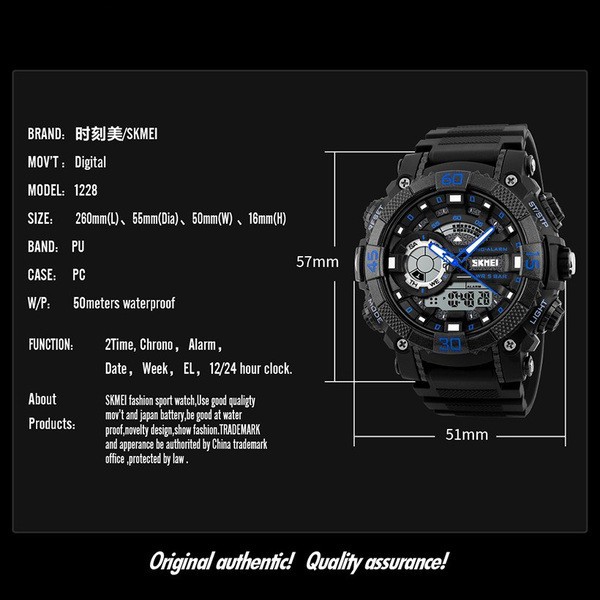 [+Quà Tặng] Đồng hồ nam thể thao SKMEI 2 máy độc lập, đa chức năng, chống sốc, chống nước-Duong.watches | BigBuy360 - bigbuy360.vn