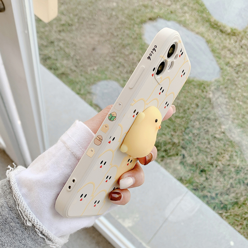 Ốp lưng silicon mềm phối hình chú gà ngộ nghĩnh cho iPhone 12 Pro Max Mini Se2020 11pro Max X Xr Xs Max 7 8 Plus | BigBuy360 - bigbuy360.vn