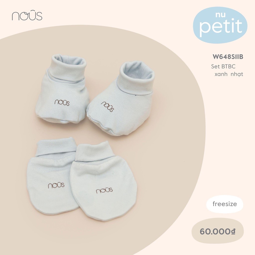Set 1 Mũ , Bao Chân , Bao Tay Nous Dành Cho Bé Sơ Sinh