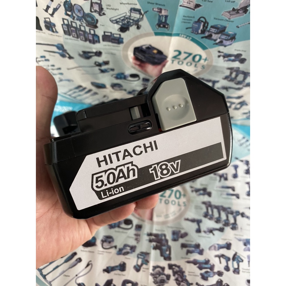 BN. Pin Hitachi 18V 5ah nhận sạc adapter.