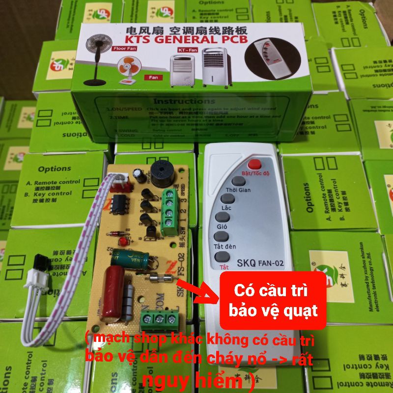 Bộ mạch điều khiển quạt từ xa 220V | Kèm quà tặng