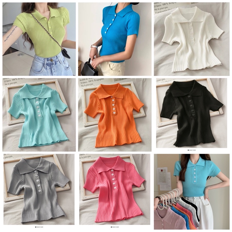 Áo len tăm cổ polo ( Hàng QC ) | BigBuy360 - bigbuy360.vn