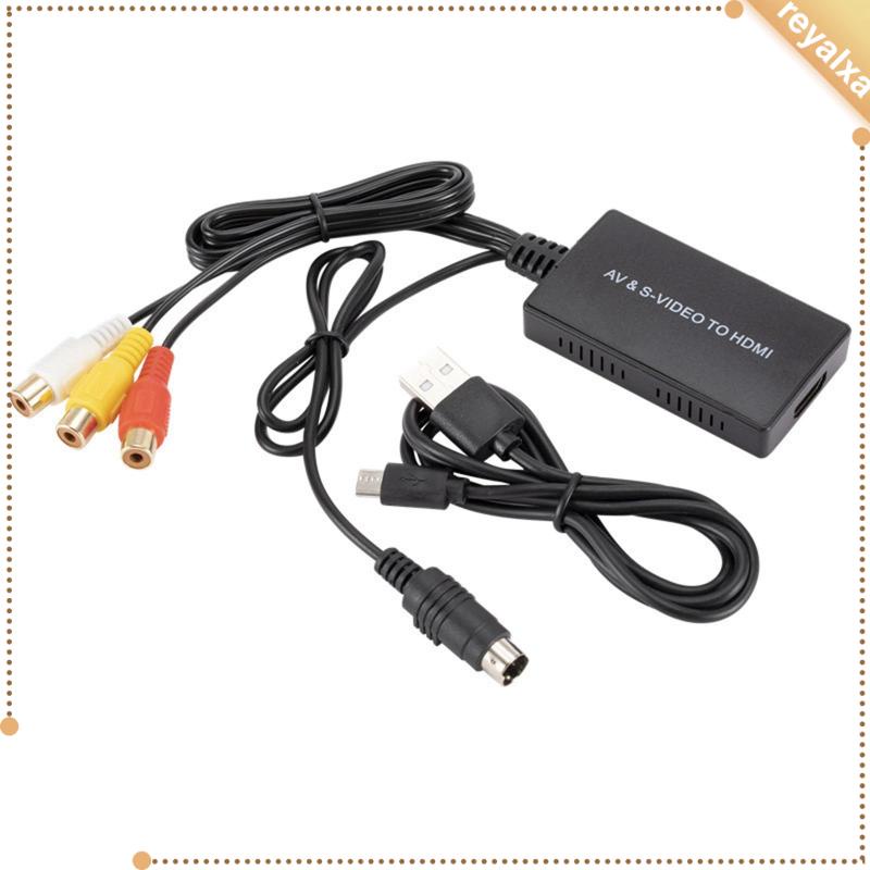 Bộ Chuyển Đổi AV S-video Sang HDMI PAL / NTSC Cho Máy Phát DVD Blue-Ray N64 VHS VCR