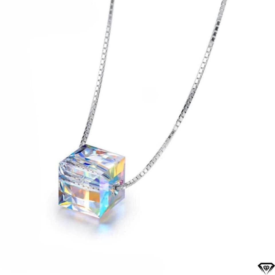 Dây chuyền, vòng cổ nữ bạc s925 hình pha lê lâp lánh - shop ngọc hoa